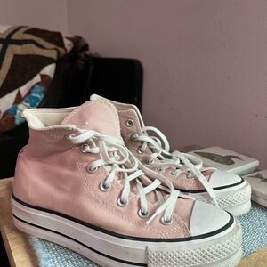 Pink Platform Converse
